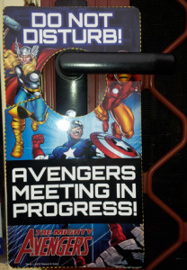 Avengers party door sign