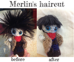 Merlin hair cut