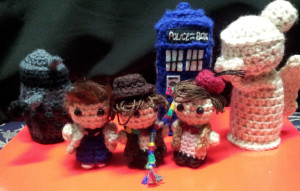 Three Doctors, Tardis, Weeping Angel, Dalek